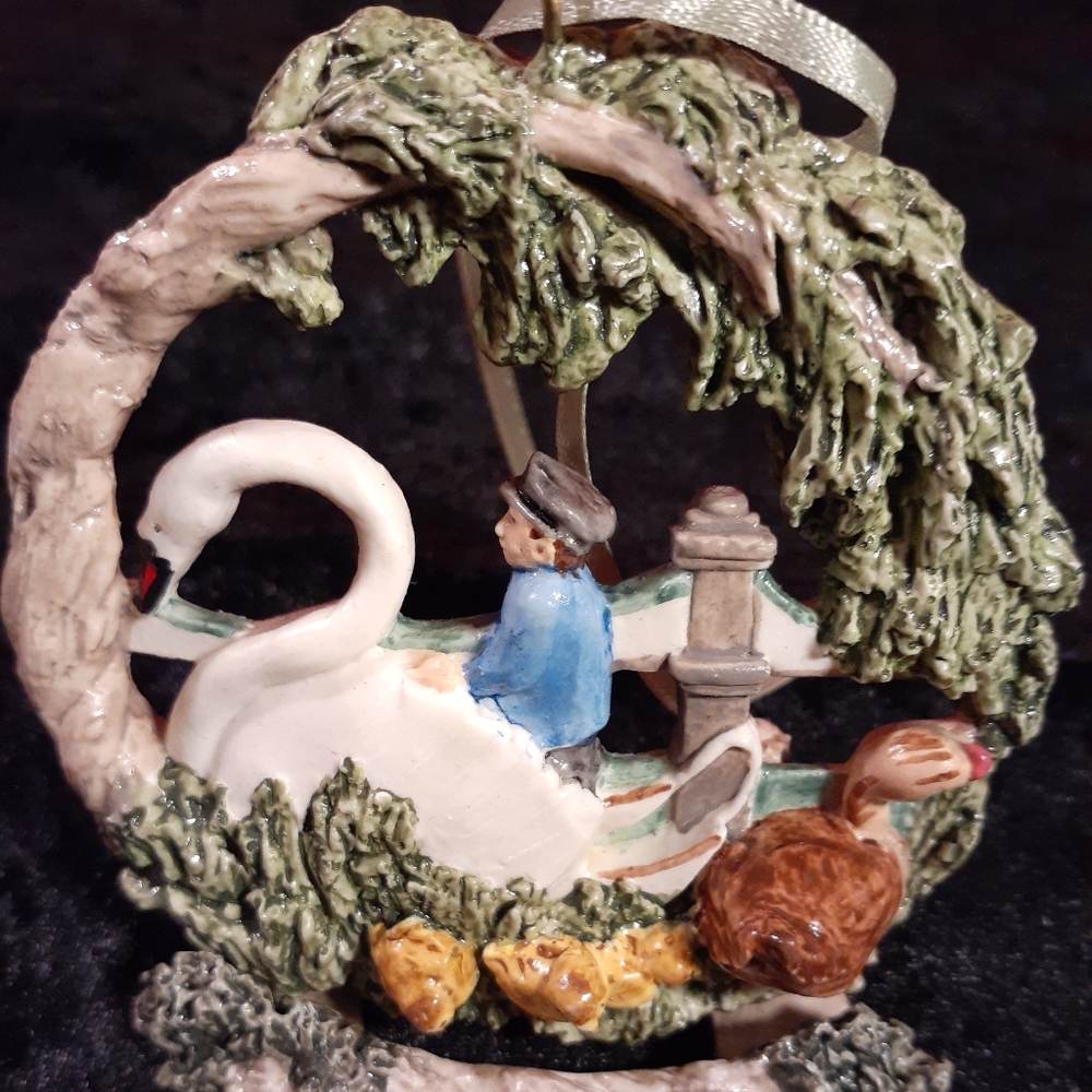 Hand crafted ornament of the Boston Swanboat